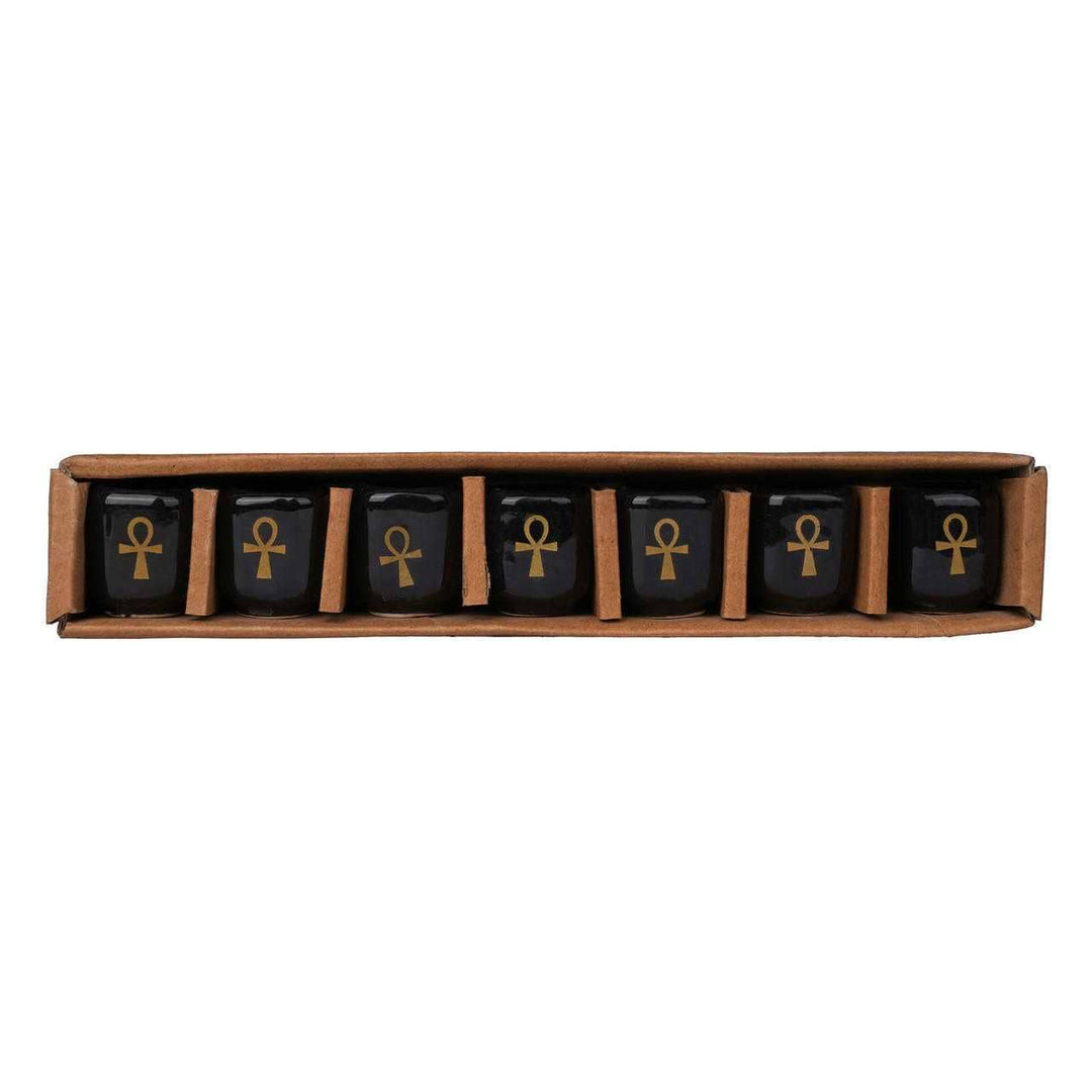 Ceramic ankh chime candle holder alternate angle