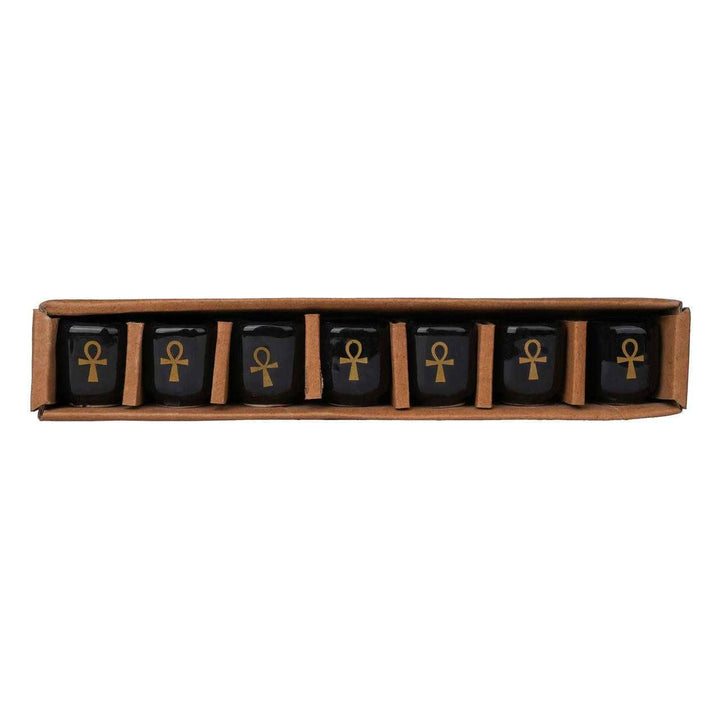 Ceramic ankh chime candle holder alternate angle