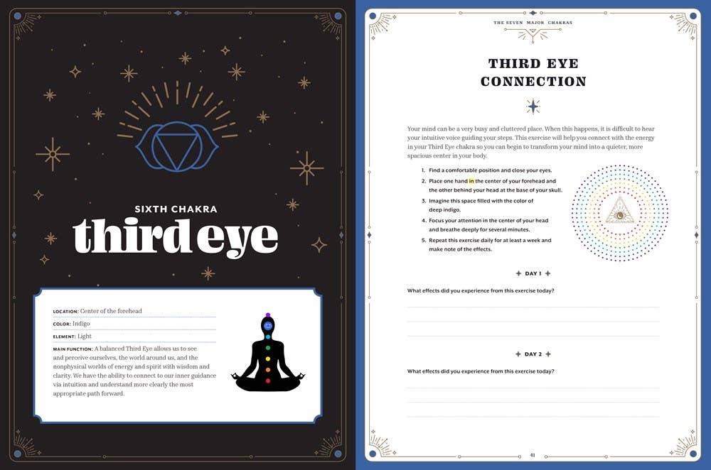 Chakra Healing workbook shown open