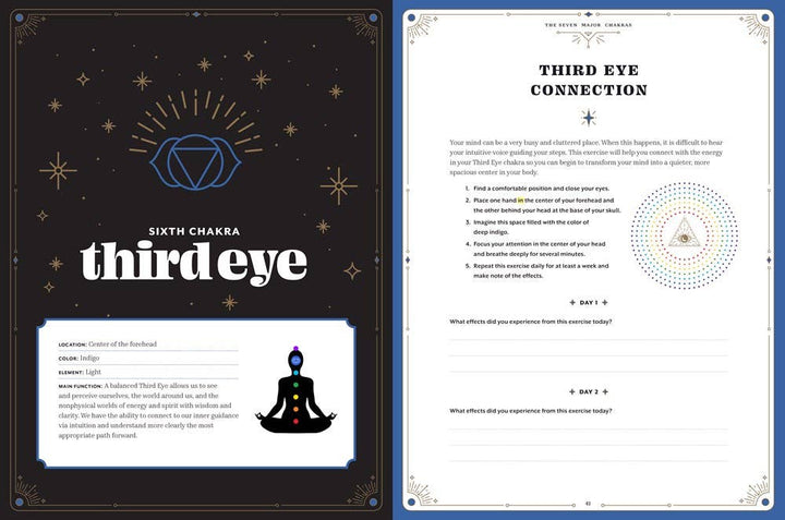 Chakra Healing workbook shown open