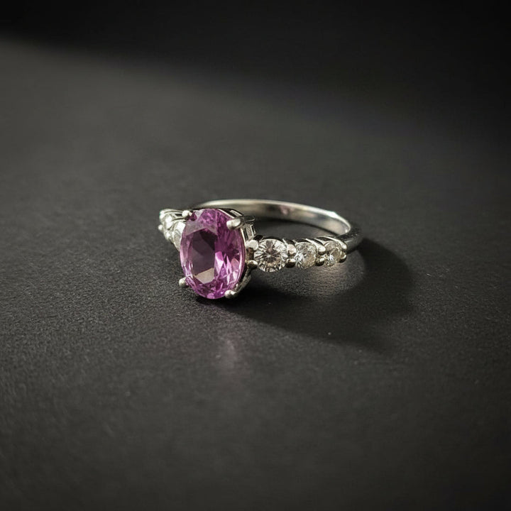 Alexandrite ring side view