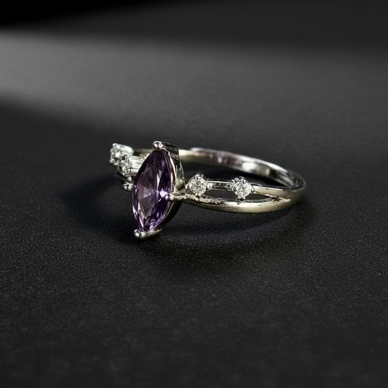 Alexandrite ring full product view