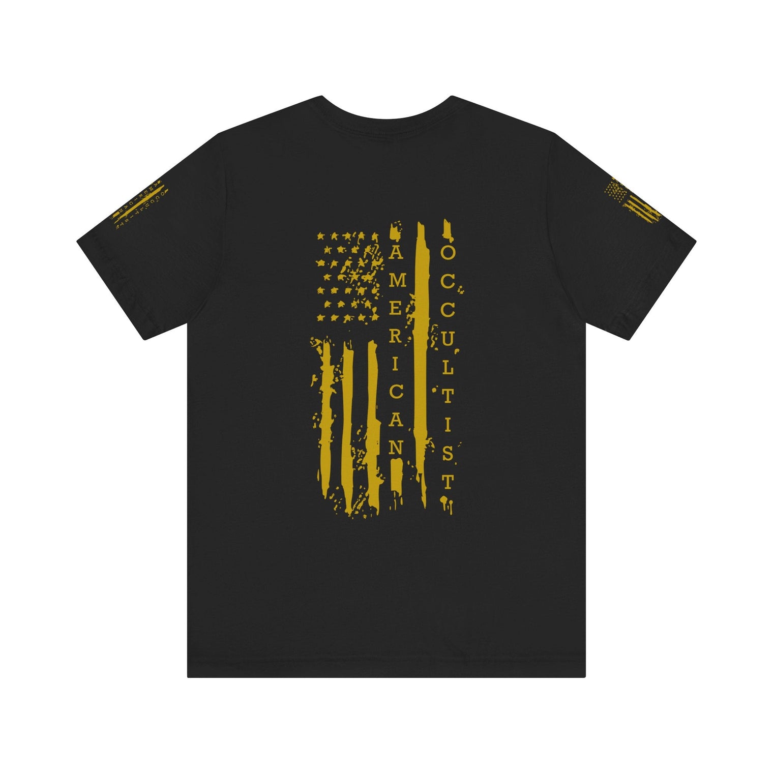American Occultist Distressed Flag Tee – Men’s Streetwear