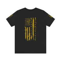 American Occultist Distressed Flag Tee – Men’s Streetwear