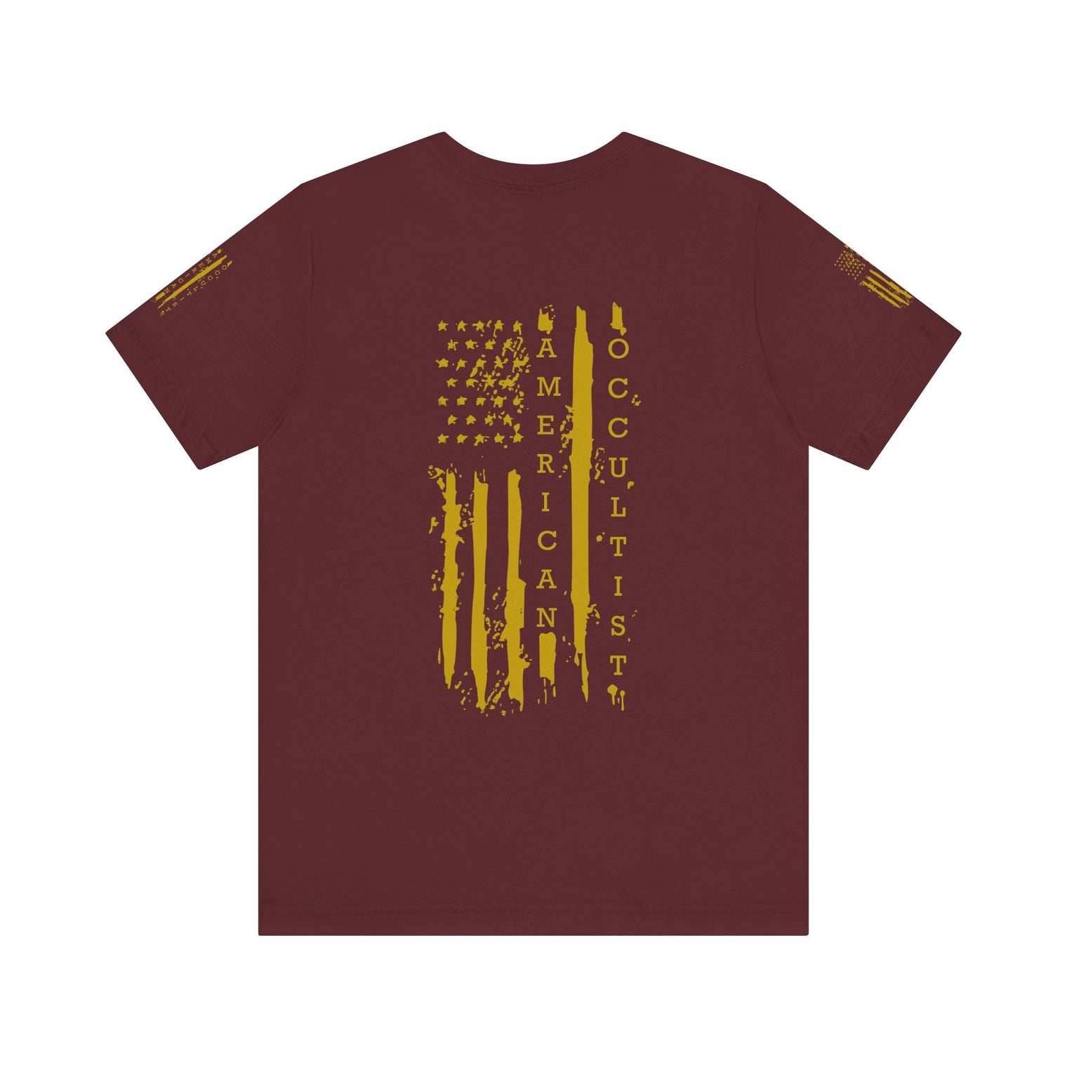 American Occultist Distressed Flag Tee – Men’s Streetwear