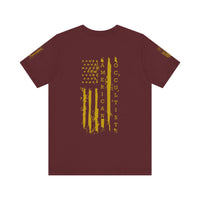 American Occultist Distressed Flag Tee – Men’s Streetwear