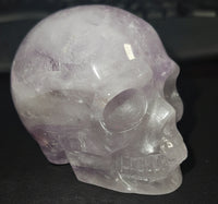 Exact Amethyst Crystal Skull, three-quarter view