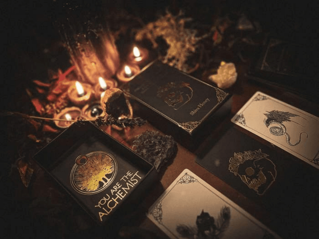 Anguish as Alchemy oracle deck box