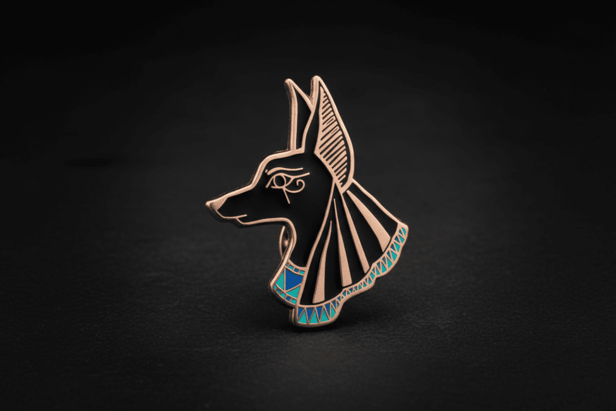 Anubis enamel pin