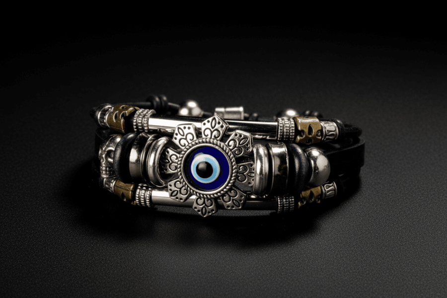 Autumn-Winter Evil Eye Bracelet – Seasonal Symbolic Charm