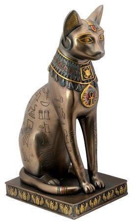 Bronze cat Bastet statue