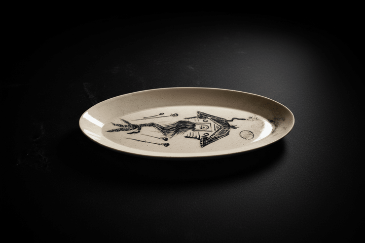 Baba Yaga offering plate shown from an alternate angle