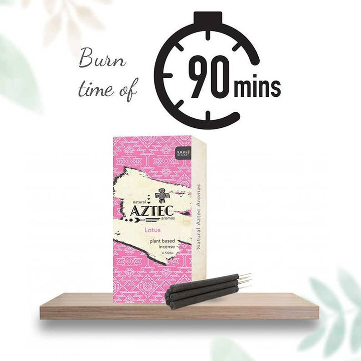 AZTEC lotus plant-based incense box detail