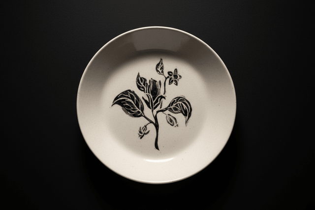 Belladonna stoneware offering plate