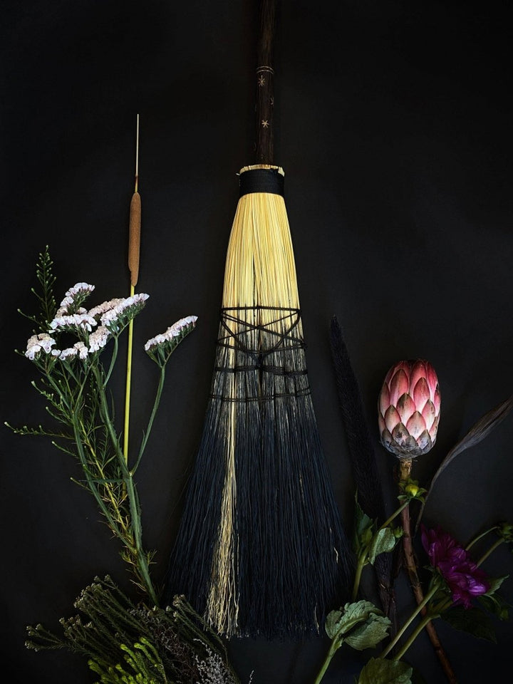 Big Boss ritual broom shown from the side