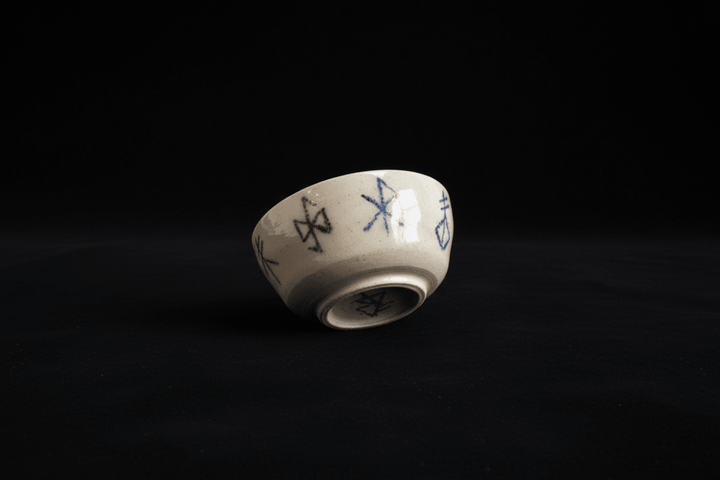 Bind Rune Ceramic Bowl – Symbolic Offering Vessel