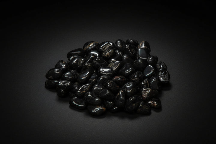 Polished black stones sold as Black Onyx