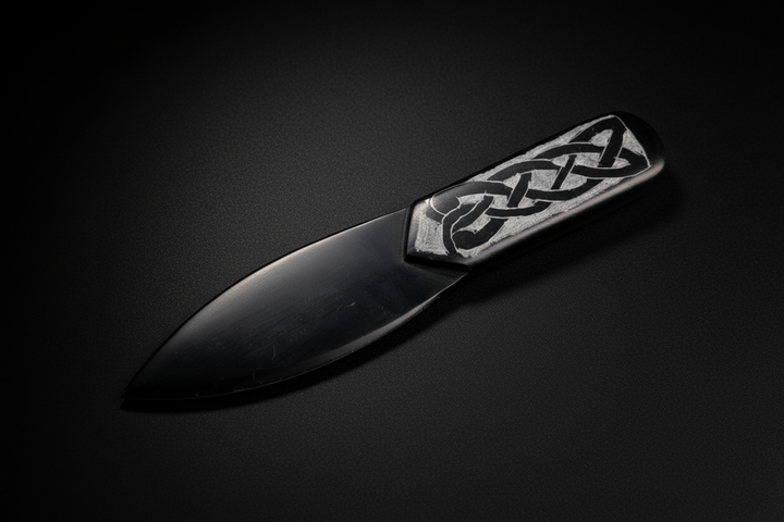 Black Soapstone Athame – Talc-Rich Stone Trade Material