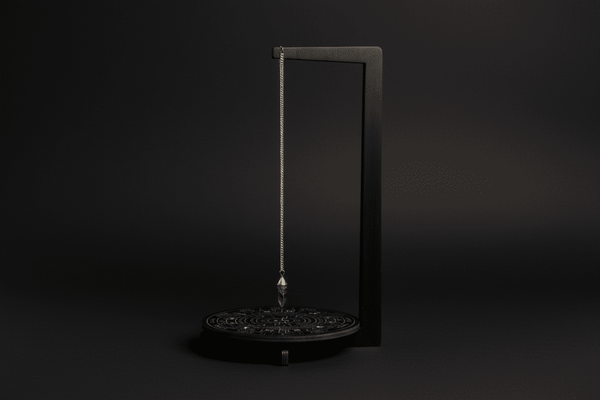 Black Wooden Pendulum Stand – Elegant Altar Display