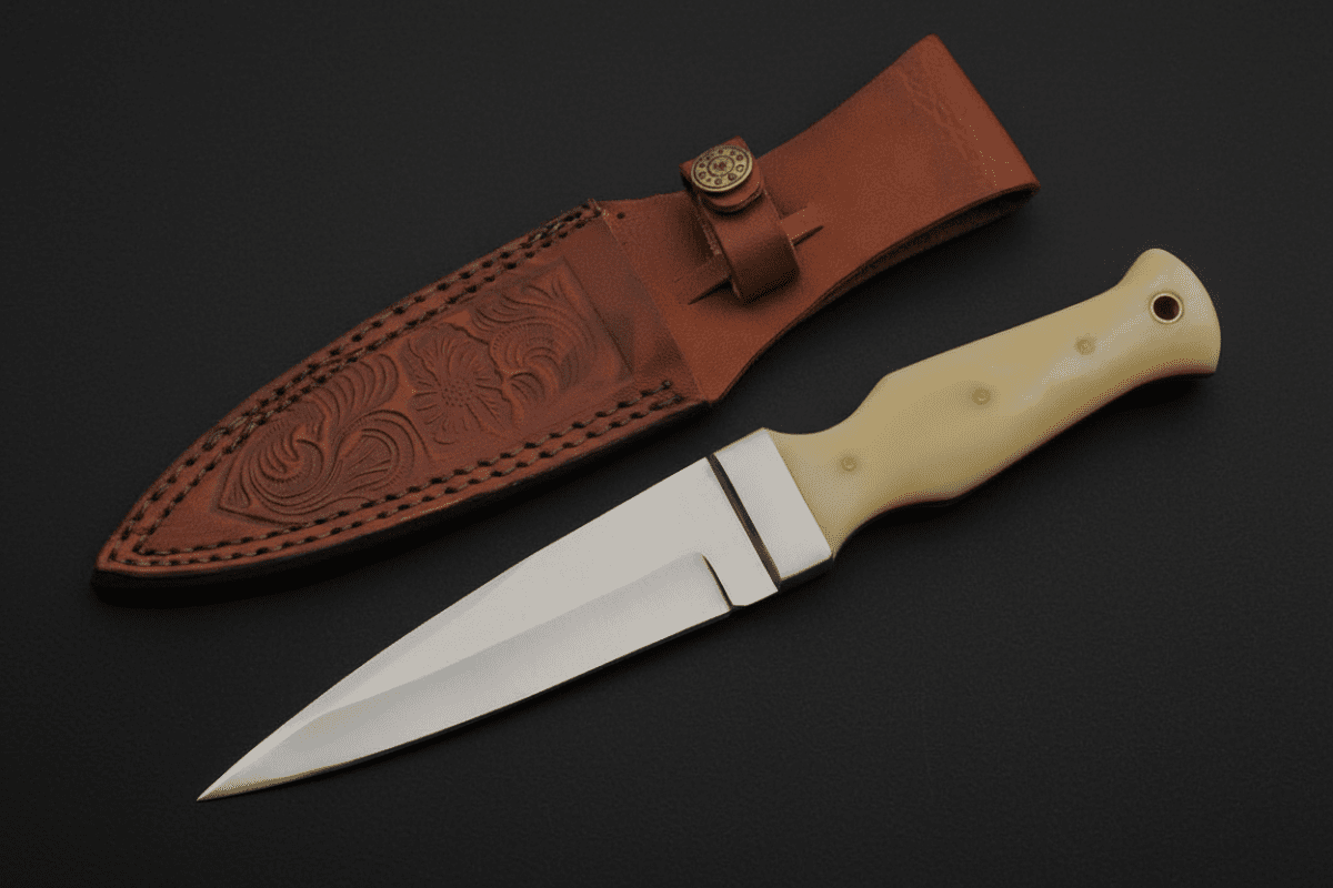 Bone Handle Athame – Fixed Blade Ritual Tool (9”)