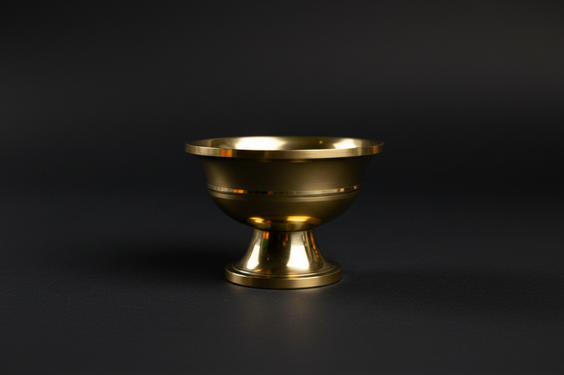 Brass ritual drinking bowl for altar offerings