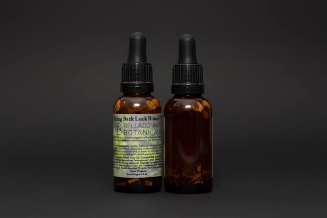 Bring Back Luck ritual oil bottle with dropper