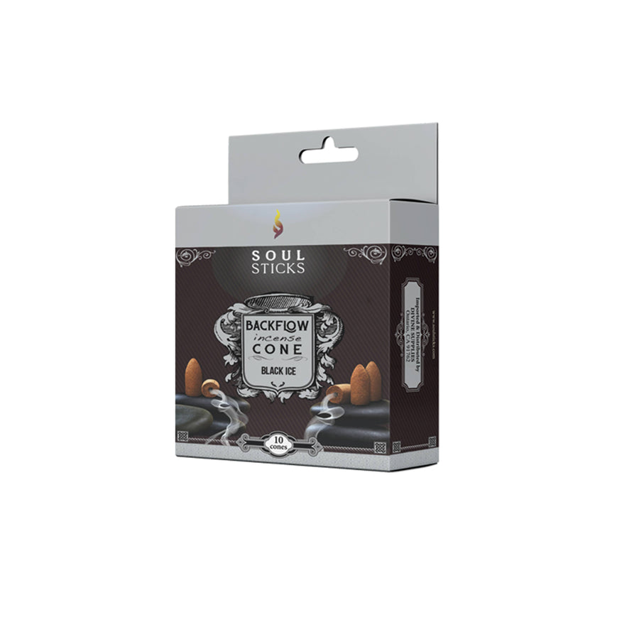 Black Ice Backflow Cones - Soul Sticks (12)