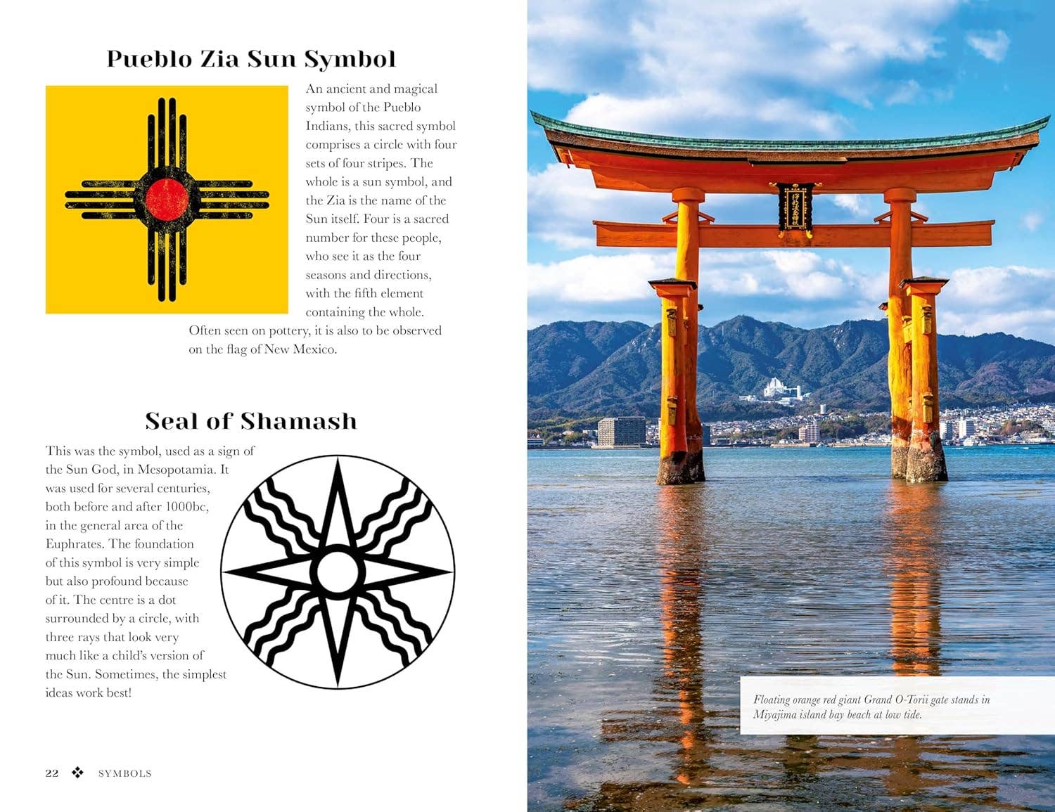 Symbols illustrated interior pages showing historical iconography