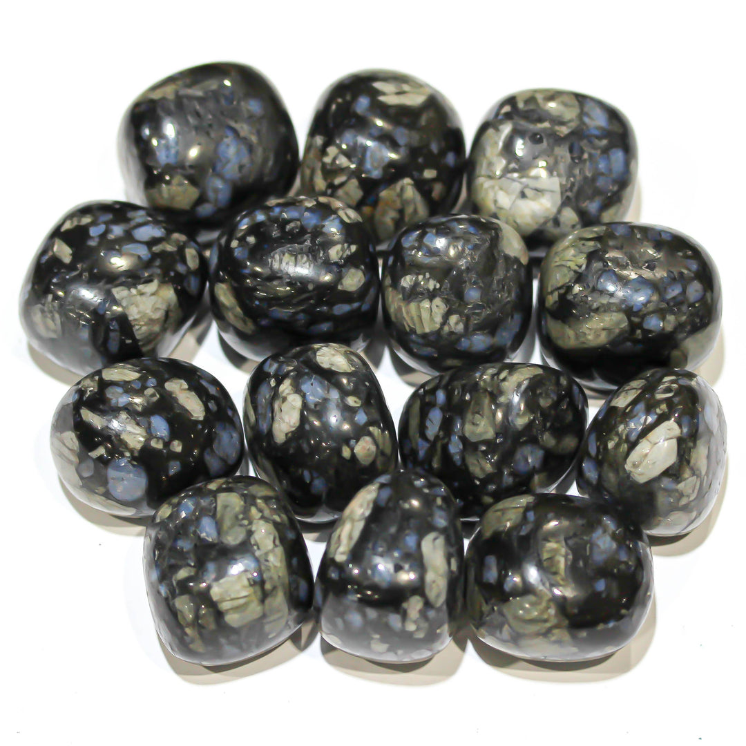 Polished Glaucophane stones with blue-gray coloring