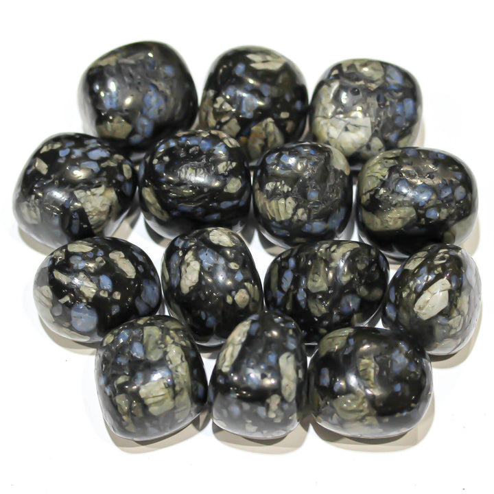 Polished Glaucophane stones with blue-gray coloring
