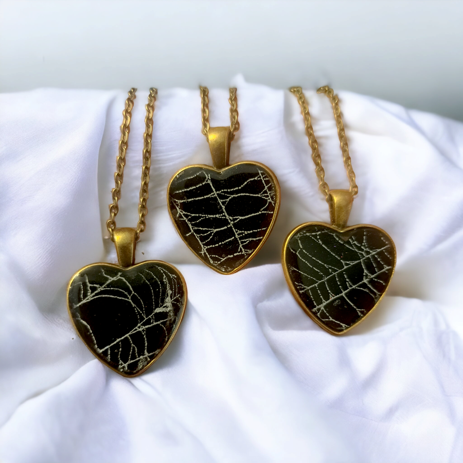 Spiderweb Heart Necklace