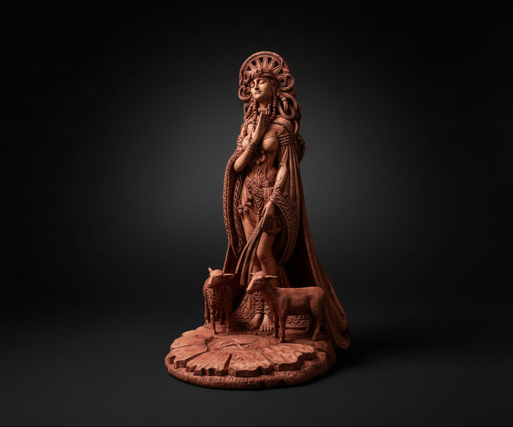 Celtic Goddess Brigid Statue – Sacred Flame Symbolism