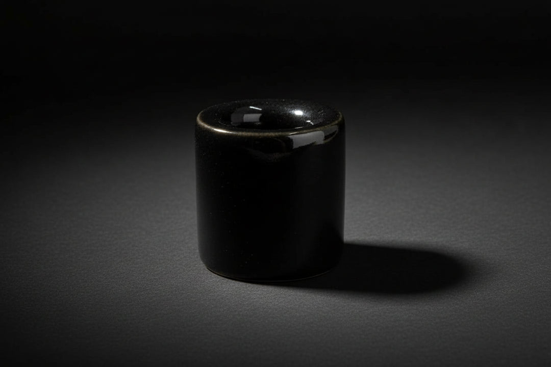 plain black chime candle holder