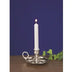 Silver cande holder with loop handle for chime candles.
