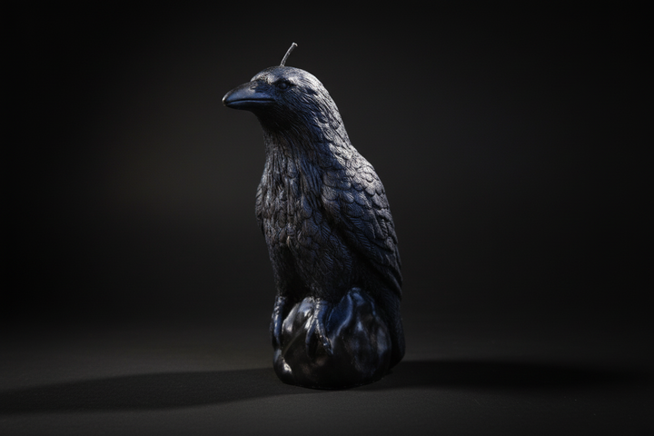 Crow & Raven Ritual Candle – Messenger & Shadow Symbolism