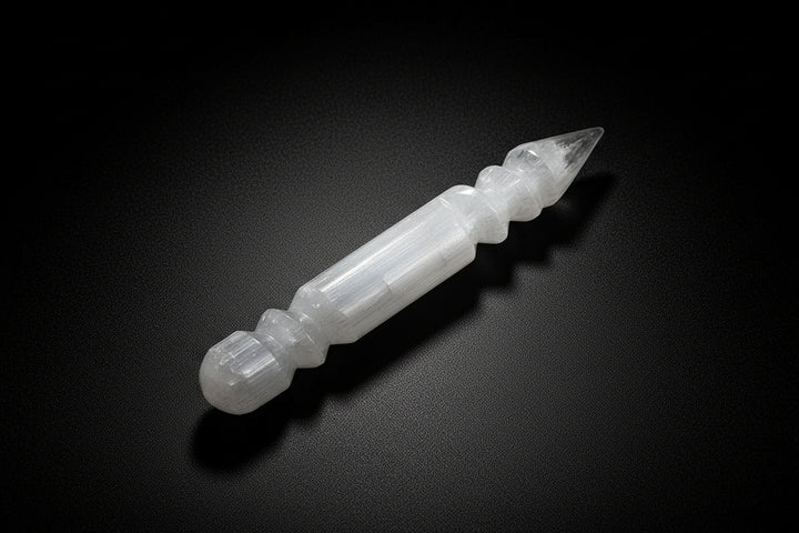 Curved Satin Spar Gypsum Wand (Selenite)
