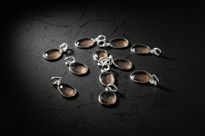 Peach Moonstone Pendant Necklace – .925 Sterling Silver
