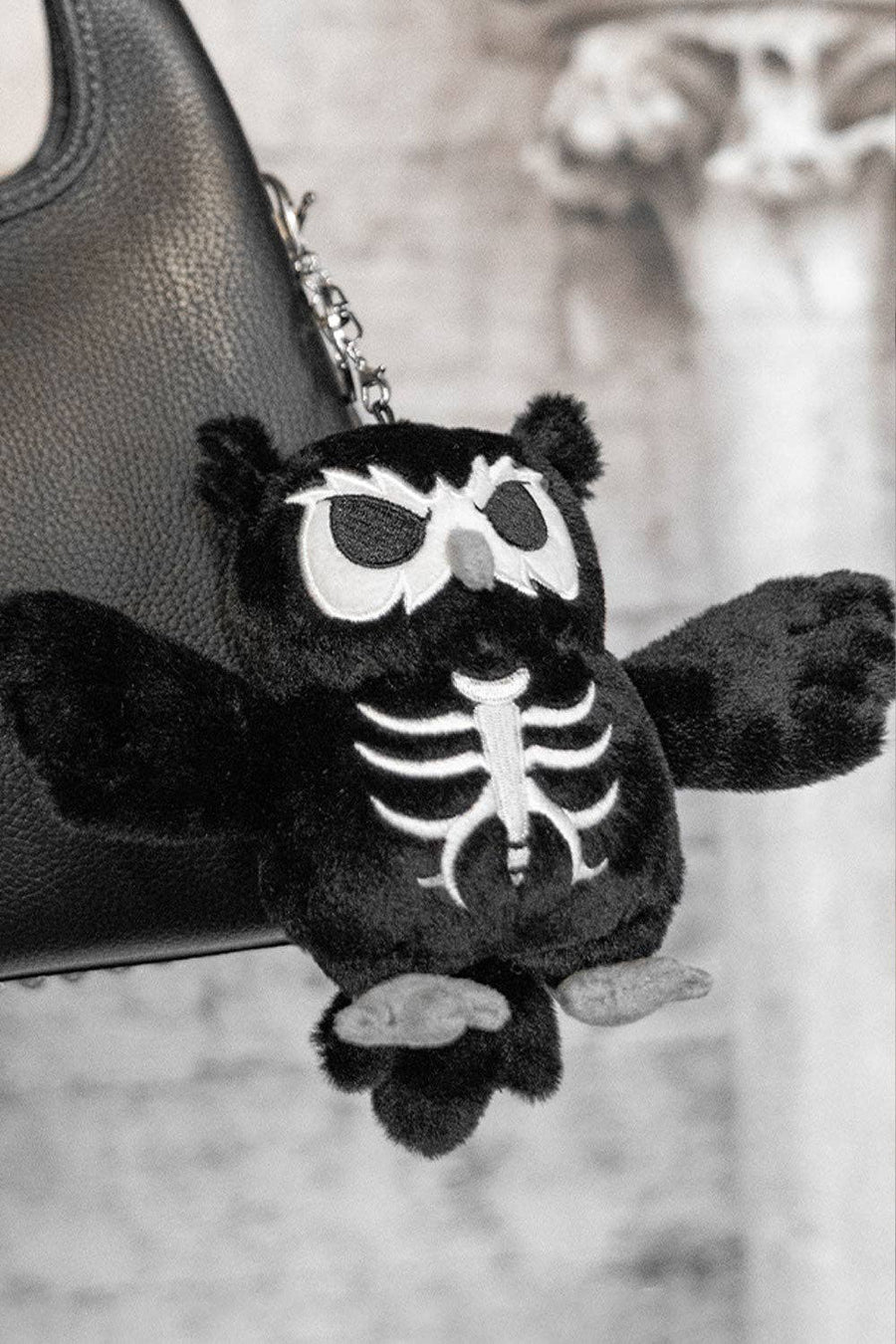 Skelehoot Owl Plush Keychain