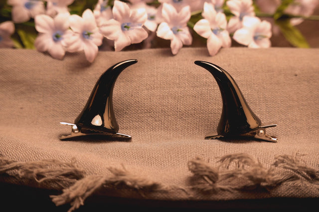 Devil Horns Hair Clips – Playful Occult Accessory