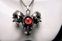 Devil’s Eye Ram’s Head Necklace – Fierce Occult Statement