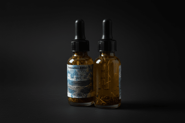 Domination ritual oil bottle with dropper