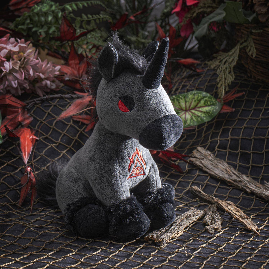 Hellion Black Unicorn Plush