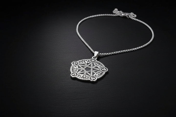 Elemental Pentacle Tree of Life Necklace