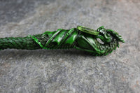 Emerald Wyrm Wand – Dragon-Shaped Scaled Magic Wand