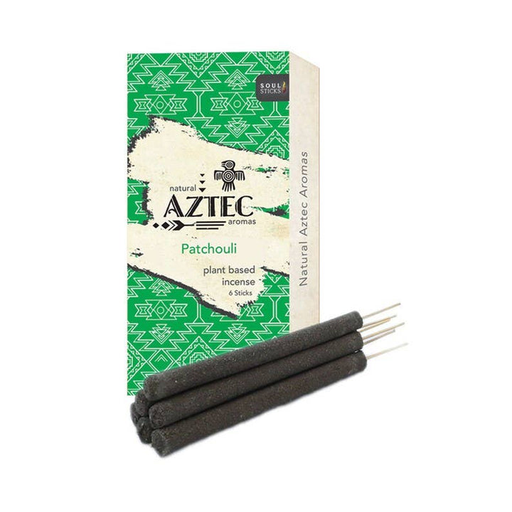 AZTEC patchouli plant-based incense package front view