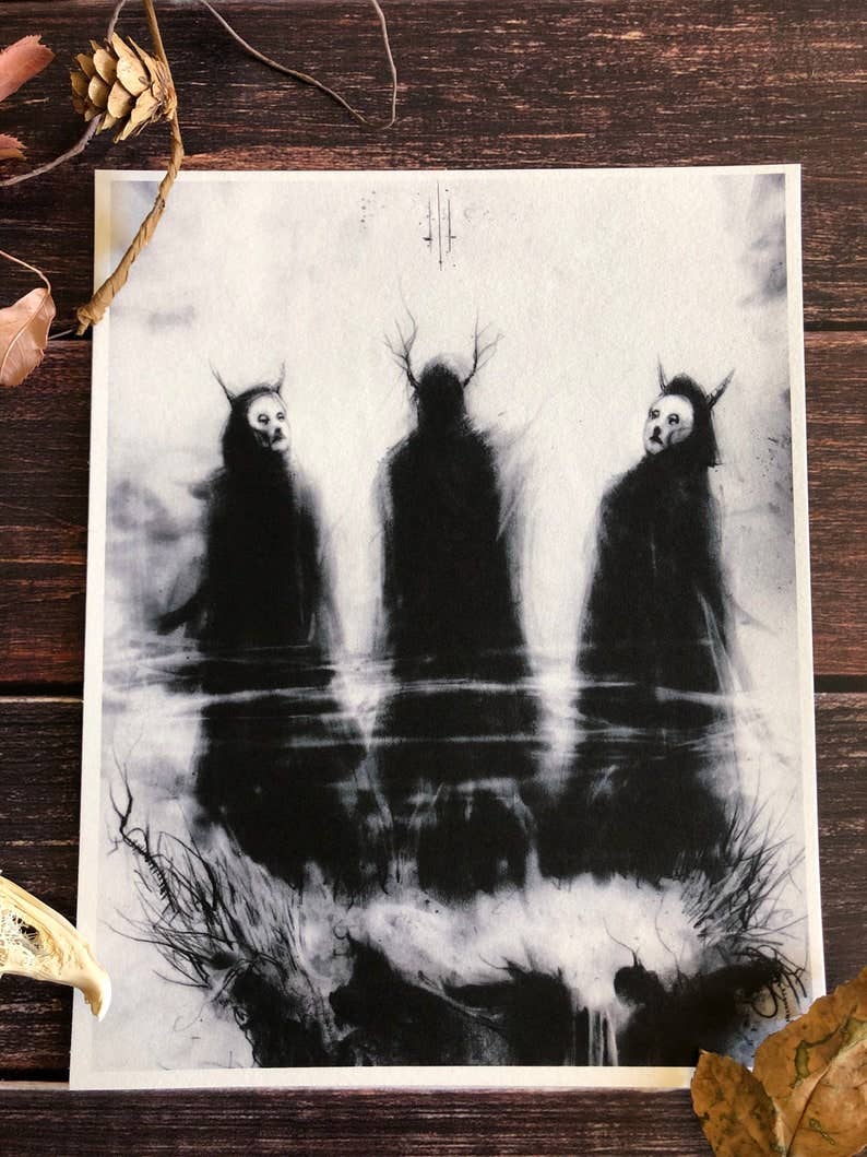 Witch Coven gothic fine art print