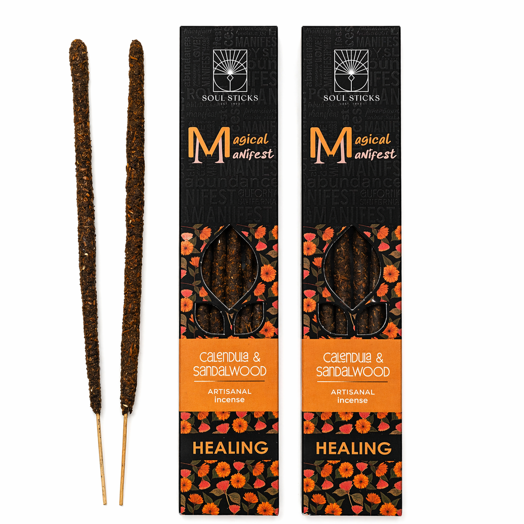 Calendula and sandalwood renewal incense sticks package