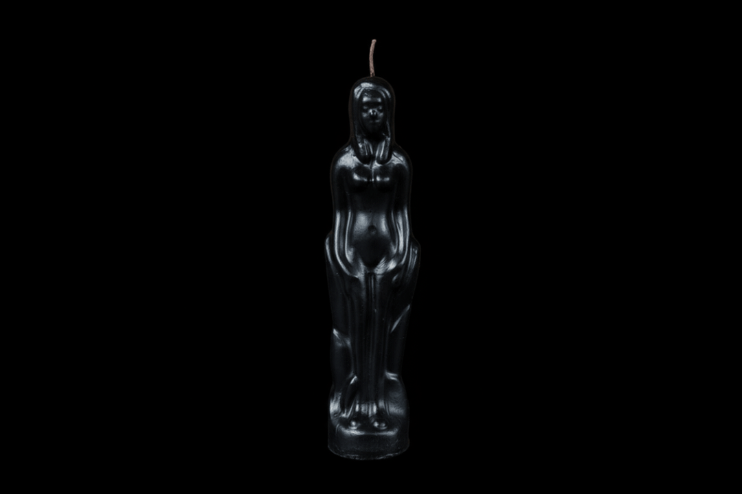 Black female figure ritual candle