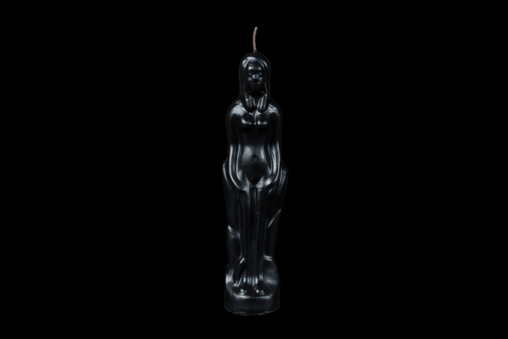 Black female figure ritual candle