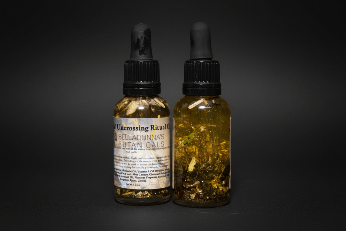 Financial Uncrossing ritual oil bottle with dropper